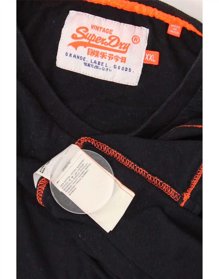 SUPERDRY muška majica kratkih rukava 2XL crni pamuk