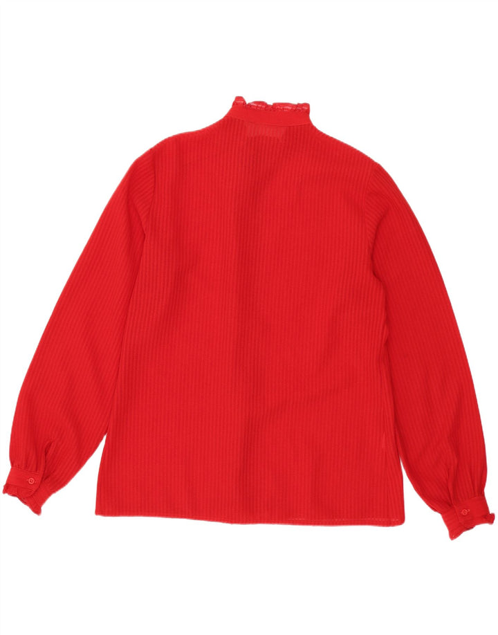 Vintage ženska košulja bluza UK 14 srednje crvene pruge