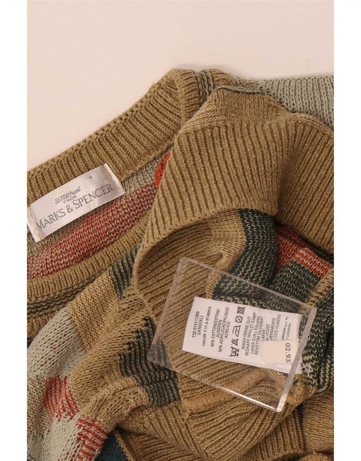 Marks & Spencer muški pulover s okruglim izrezom XL višebojni geometrijski