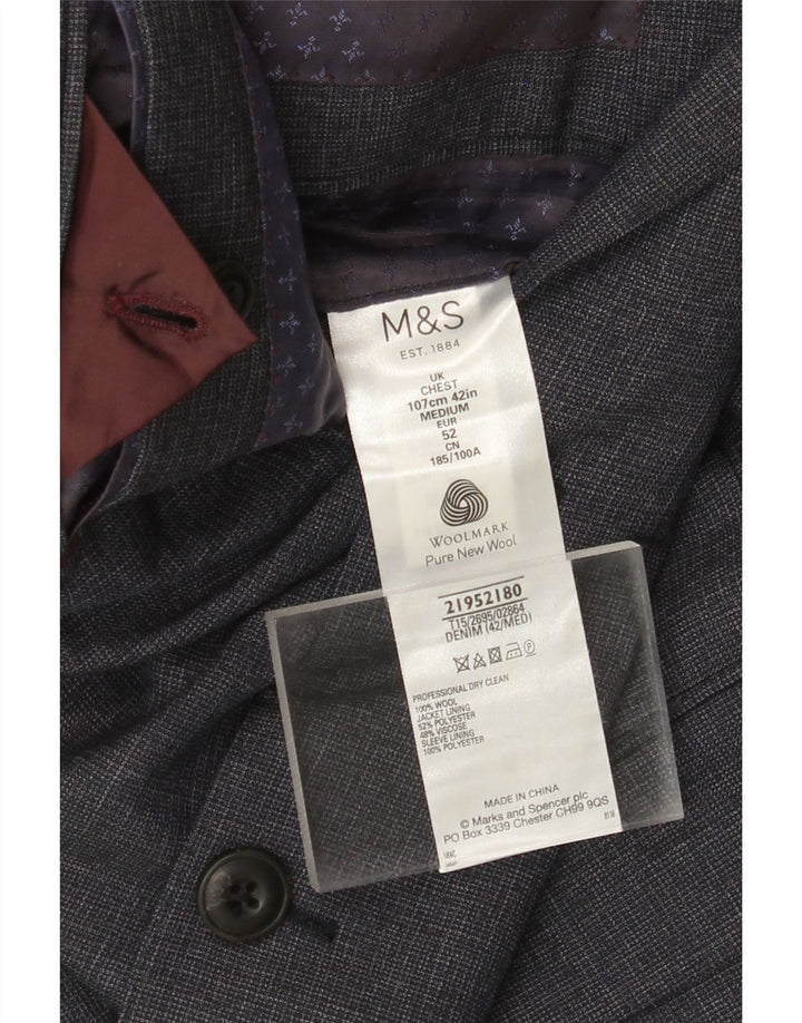 MARKS & SPENCER muška jakna sa 2 gumba IT 52 XL tamnoplava vuna
