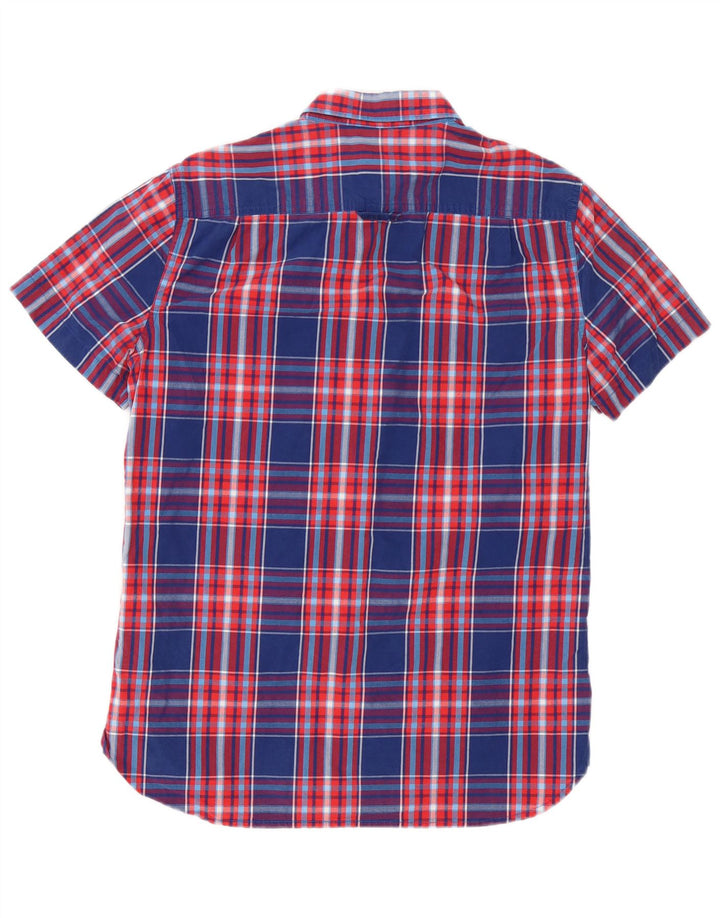 Superdry muška košulja kratkih rukava, veliki tamnoplavi karirani pamuk