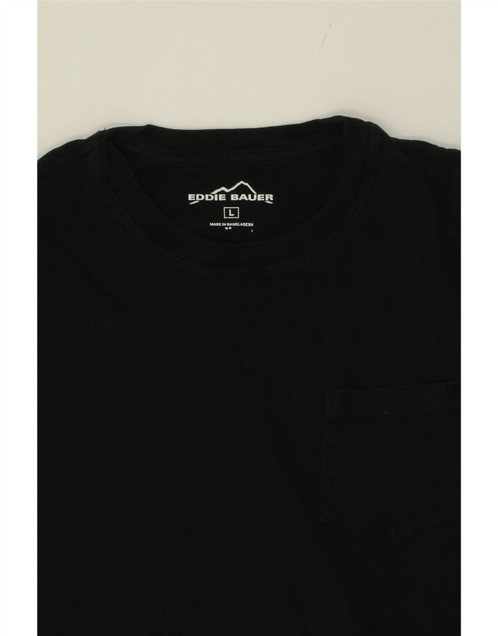EDDIE BAUER Mens T-Shirt Top Large Black Cotton Vintage Eddie Bauer and Second-Hand Eddie Bauer from Messina Hembry 
