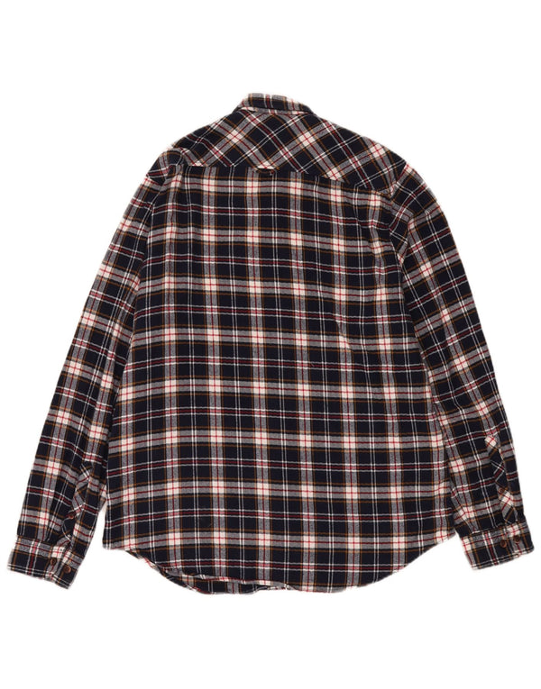 Superdry muška flanelska košulja standardnog kroja XL tamnoplavi karirani pamuk
