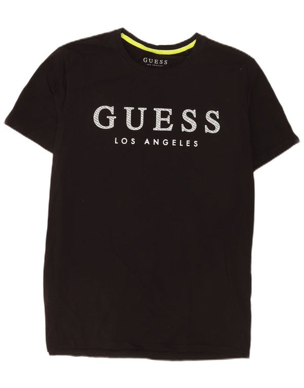 Guess Muška majica kratkih rukava Slim Fit UK 40 Srednje crni pamuk
