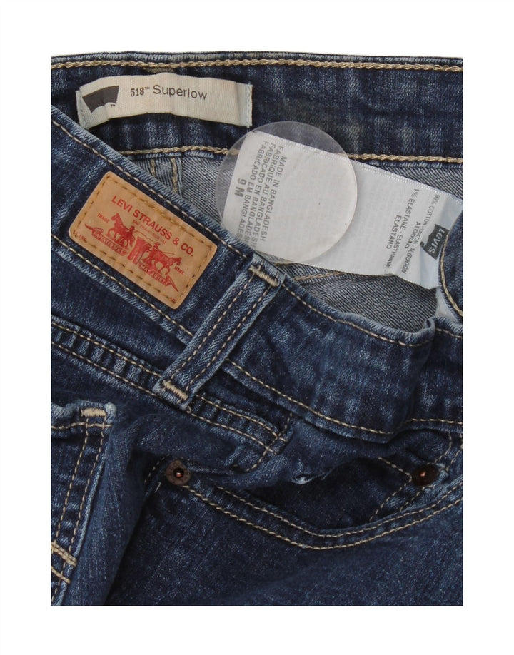 Levi's ženske 518 super niske traperice US 9 srednje W30 L31 plavi pamuk