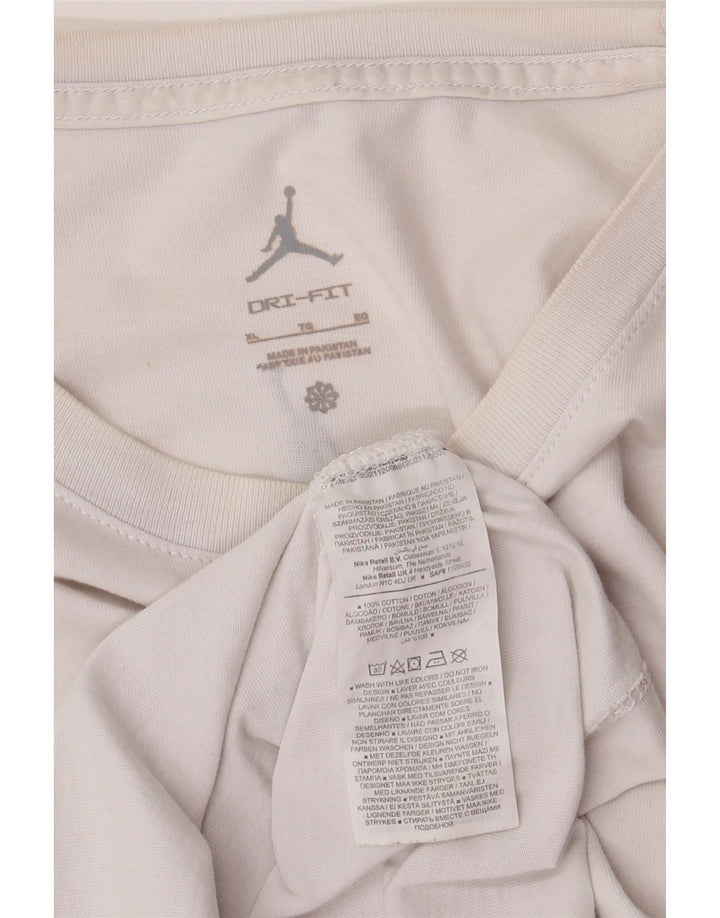 Jordan muška majica kratkih rukava s grafičkim motivima XL bijeli pamuk