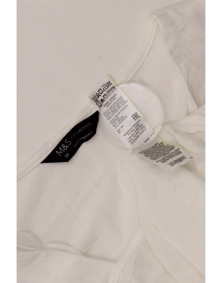 Top ženska bluza Marks & Spencer UK 20 2XL bijela viskoza