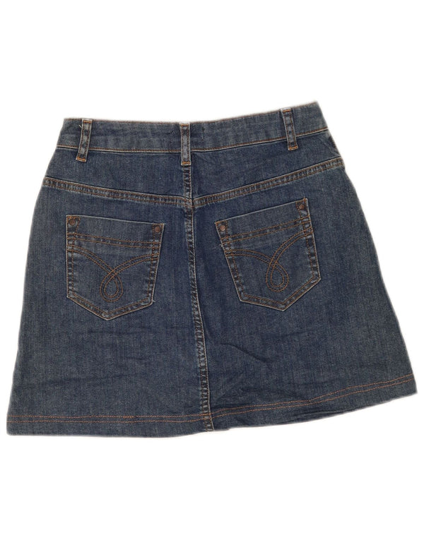 Topshop ženska mini traper suknja UK 10 mala W28 plavi pamuk