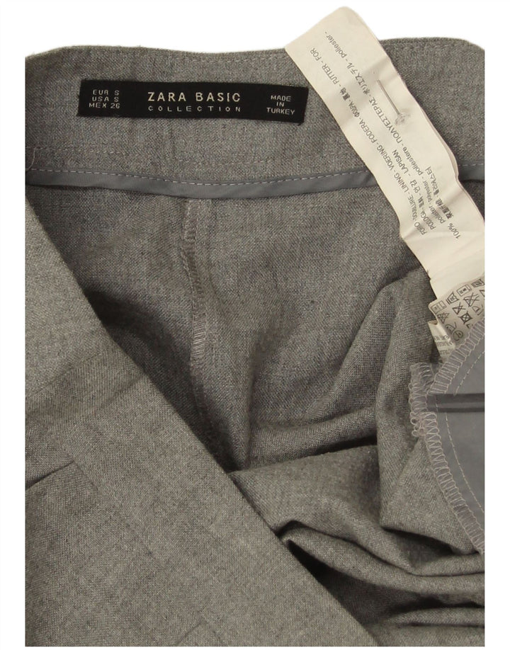 Zara ženske kapri hlače Cullotes male W26 L19 sivi flekasti poliester