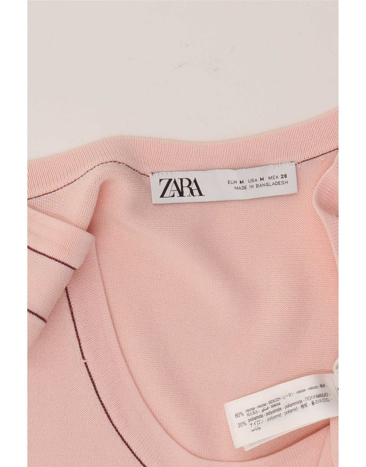Zara ženski prsluk UK 12 srednje ružičasta viskoza