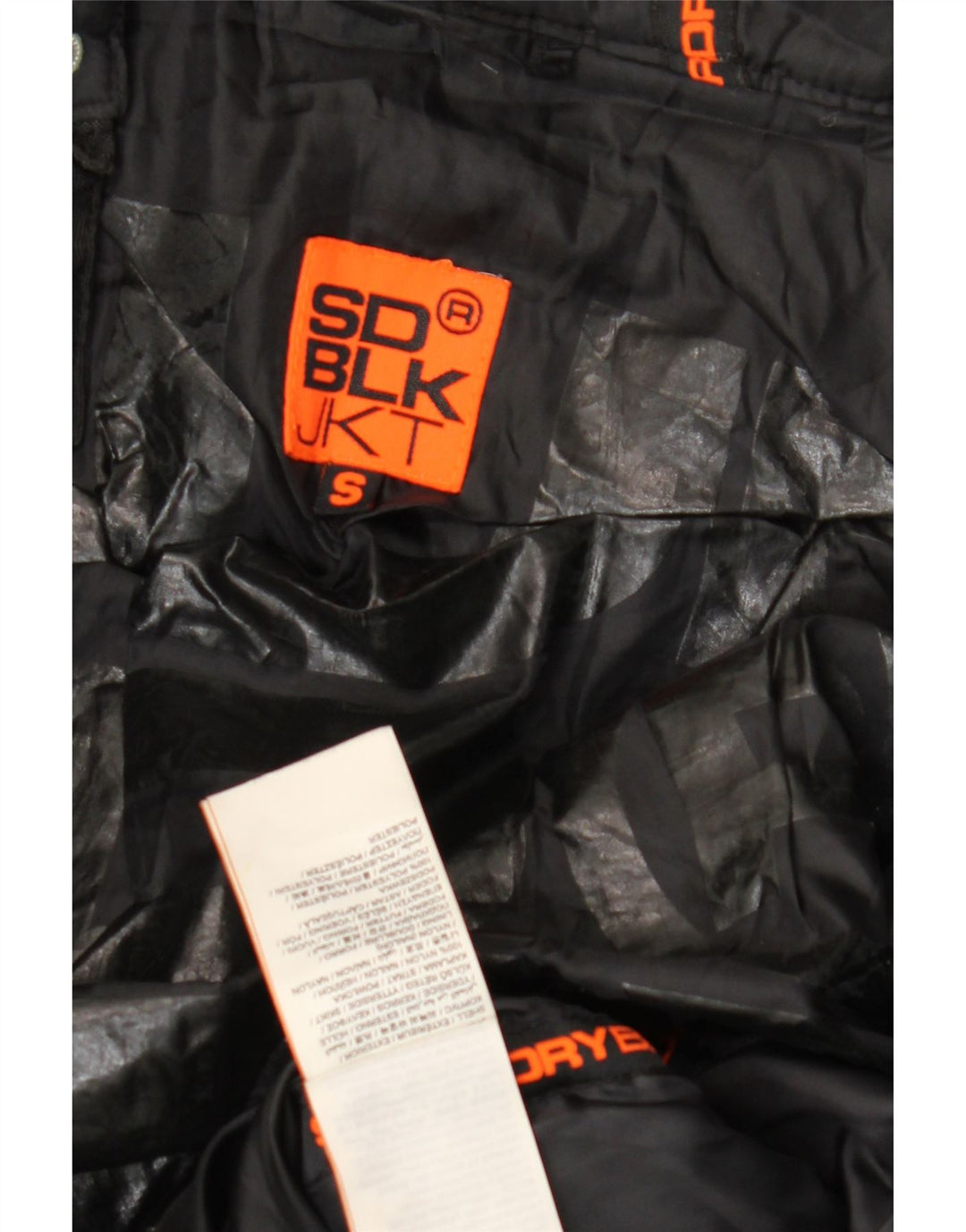 SUPERDRY Muška prošivena jakna s kapuljačom UK 36 Mala crna najlonska