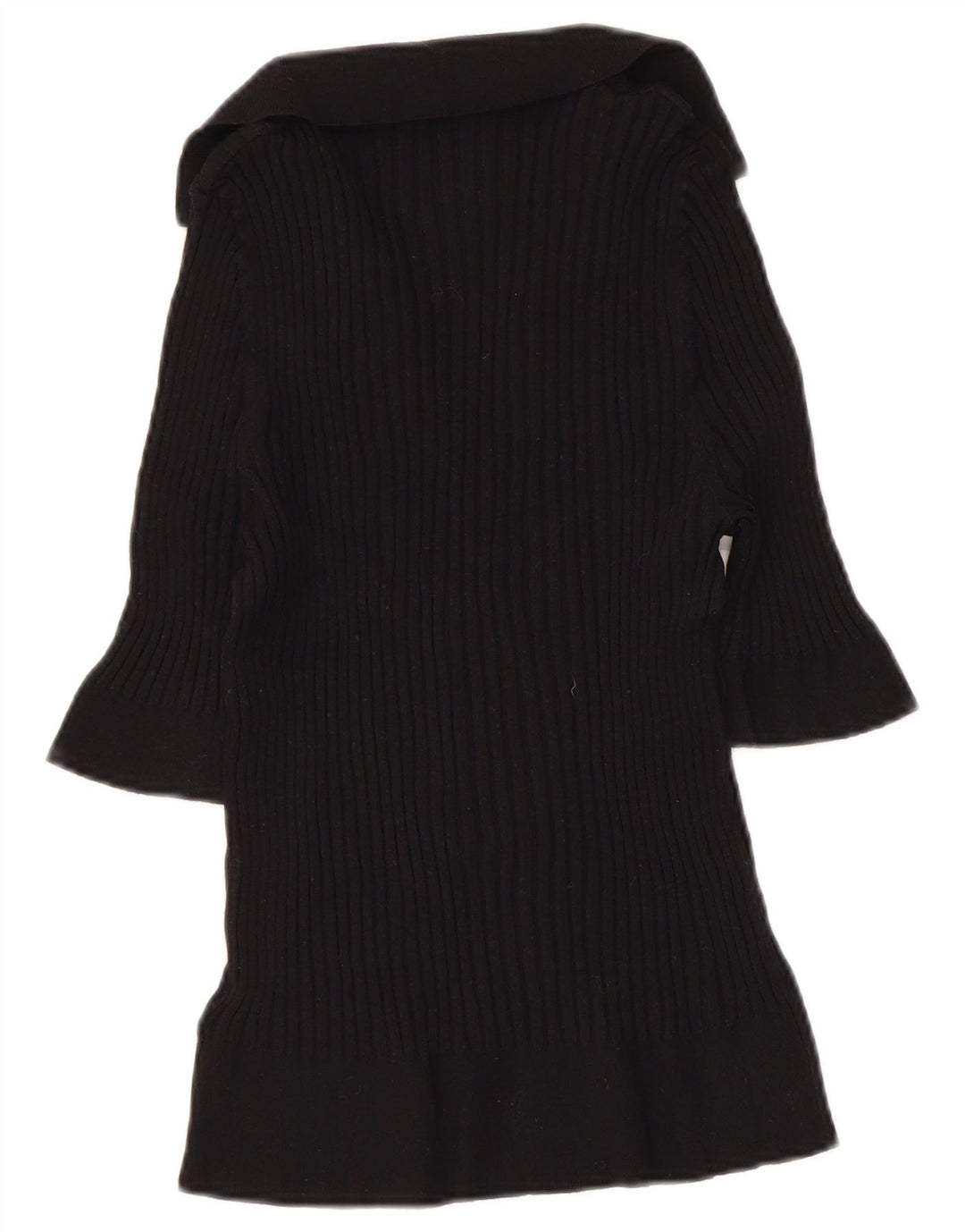 MARKS & SPENCER Ženski kratki polo izrez pulover UK 16 Veliki crni