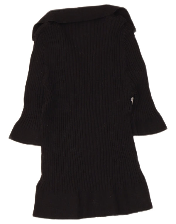 MARKS & SPENCER Ženski kratki polo izrez pulover UK 16 Veliki crni