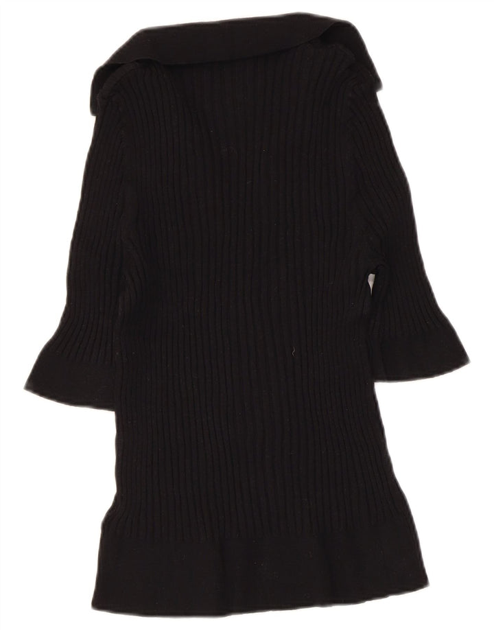 MARKS & SPENCER Ženski kratki polo izrez pulover UK 16 Veliki crni