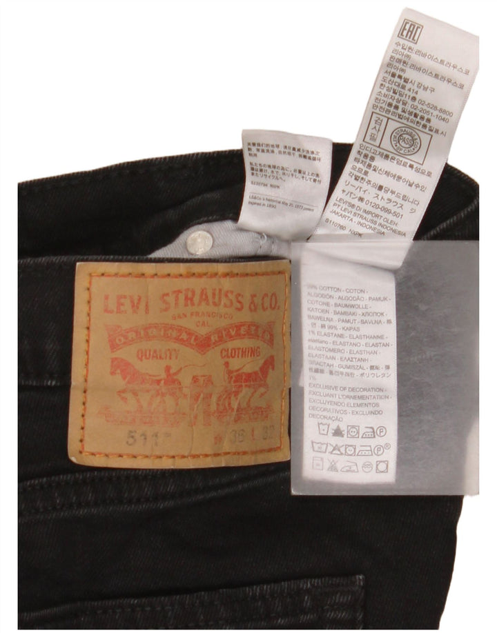 Levi's muške 511 uske traperice W36 L32 crni pamuk