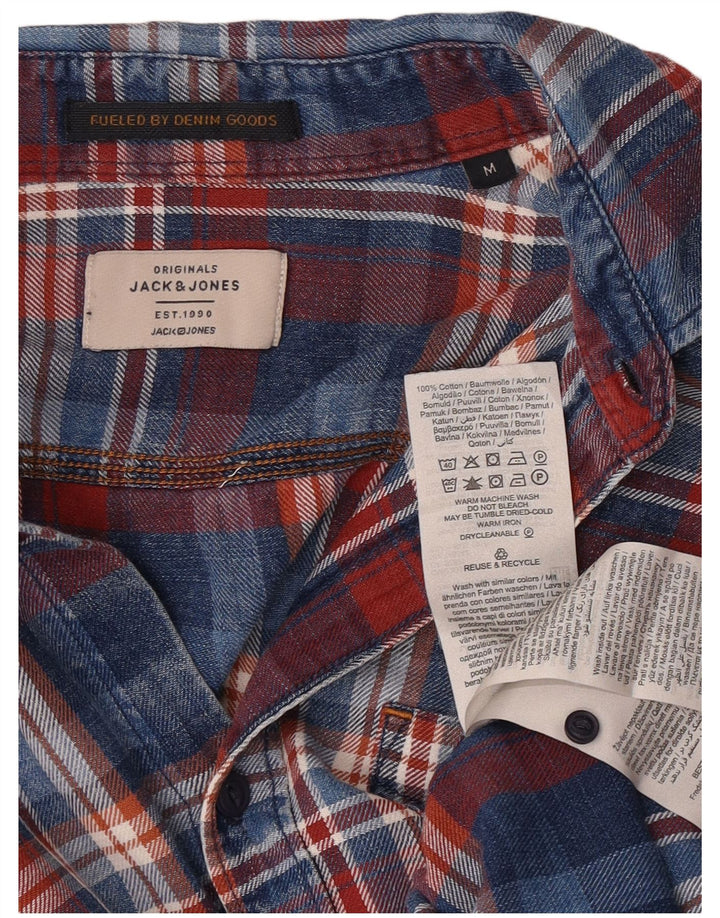 Jack & Jones muška traper košulja Srednje tamnoplava karirana pamuk