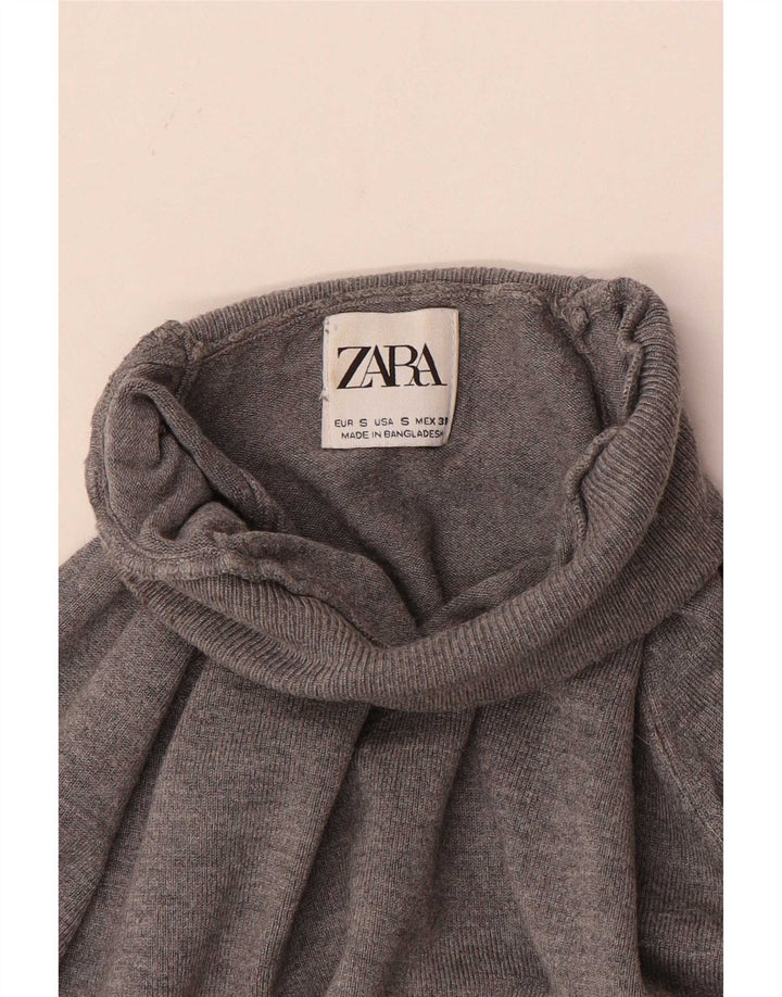 Zara muški pulover s rol izrezom mali sivi