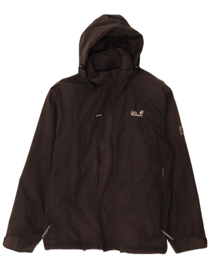 Jack Wolfskin muška vjetrovka s kapuljačom UK 40/42 velika crna poliesterska jakna