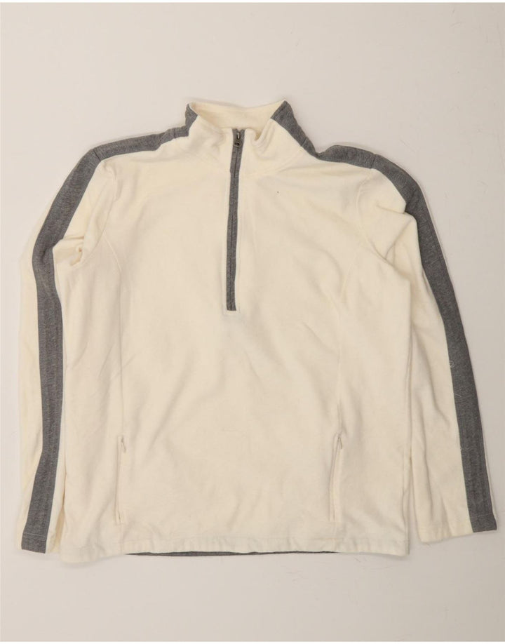 EDDIE BAUER Womens Pullover Tracksuit Top UK 16 Large White Colourblock Vintage Eddie Bauer and Second-Hand Eddie Bauer from Messina Hembry 