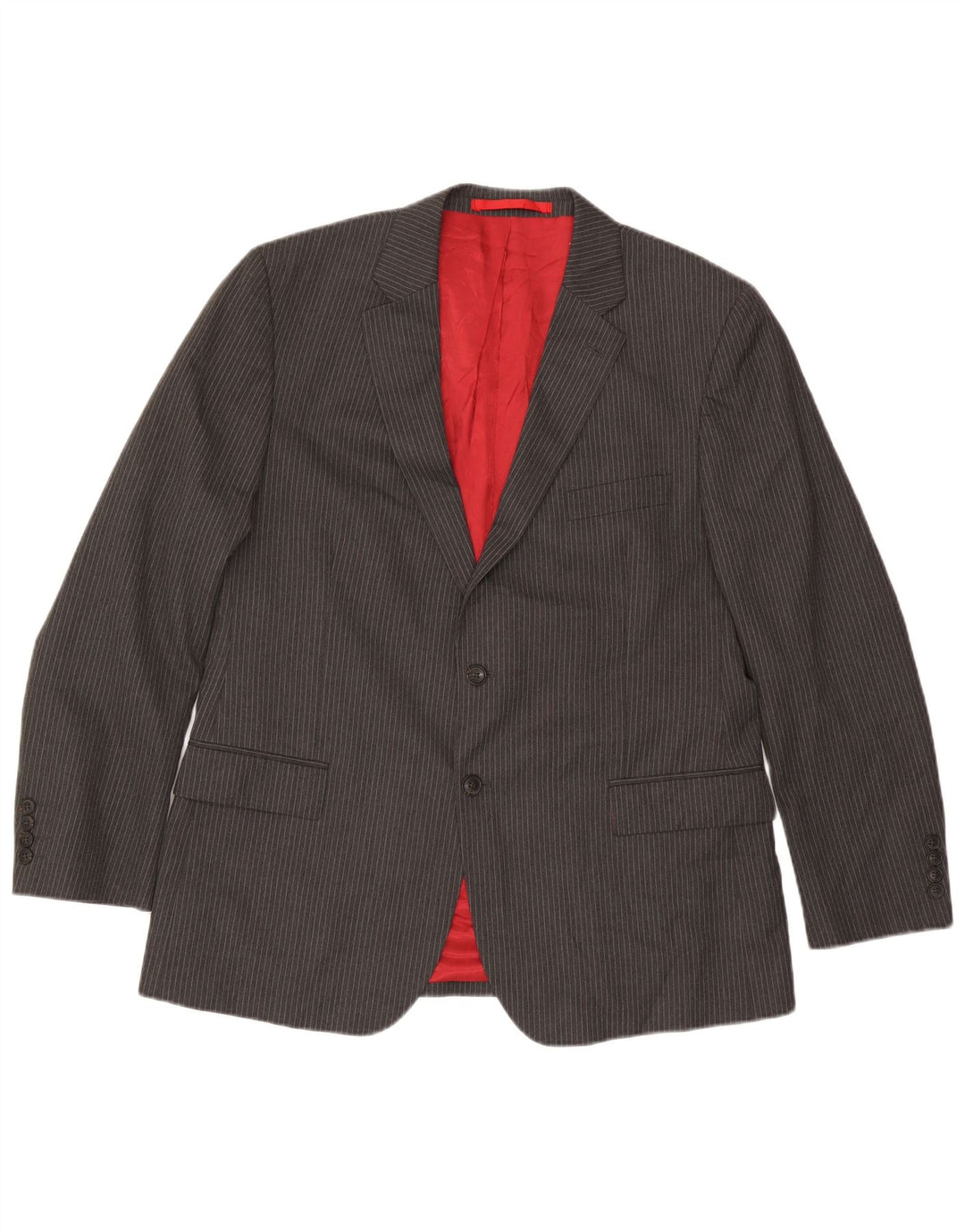 Marks & Spencer muška jakna sa 2 gumba UK 44 XL siva prugasta