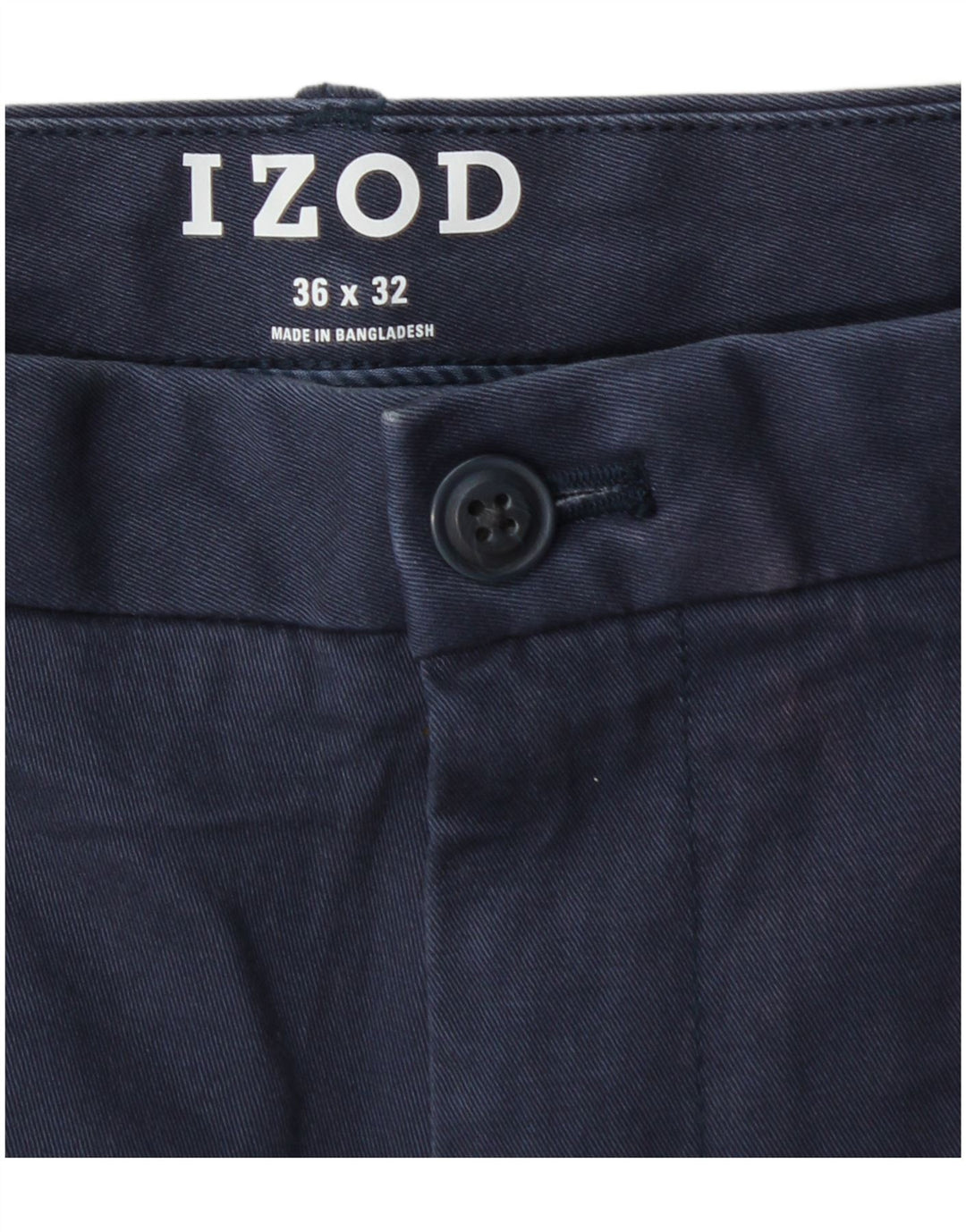 IZOD Muške ravne chino hlače W36 L32 tamnoplavi pamuk