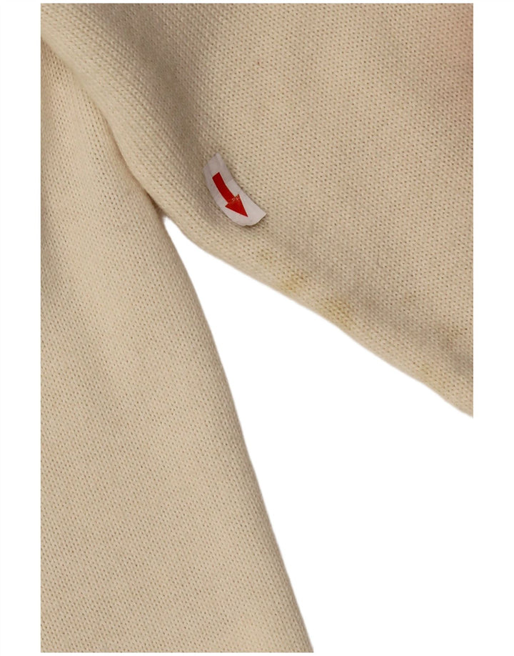 CIRO ESPOSITO Ženska pletena košulja bluza UK 14 Large Off White Wool