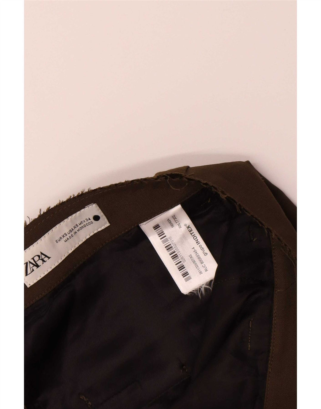 Zara ženske chino hlače Bootcut XS W24 L33 kaki poliester