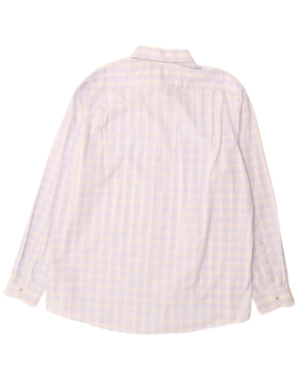 Tommy Hilfiger visoka muška košulja veličina 18 2XL plavi karirani pamuk