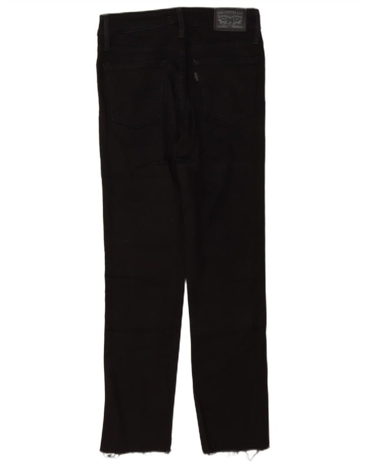 Levi's ženske 712 uske traperice W25 L27 crni pamuk