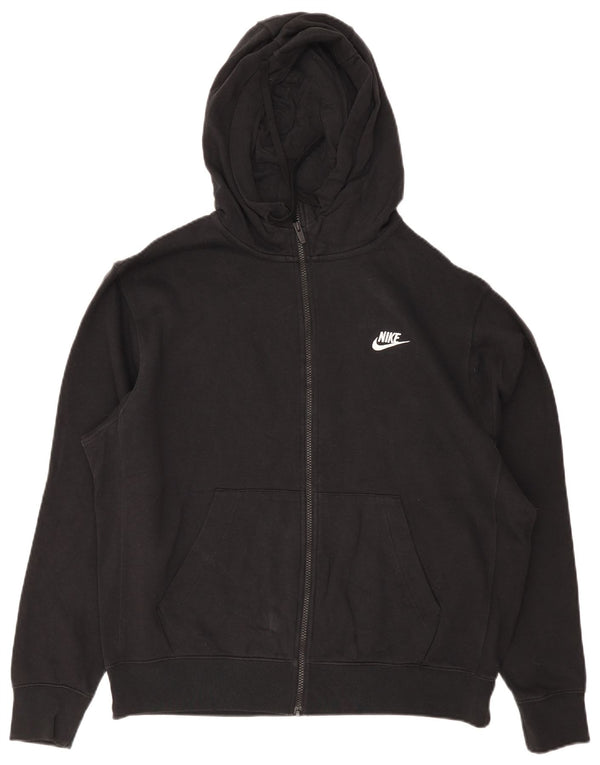 Nike Mens Zip Hoodie Sweater Large Black Cotton