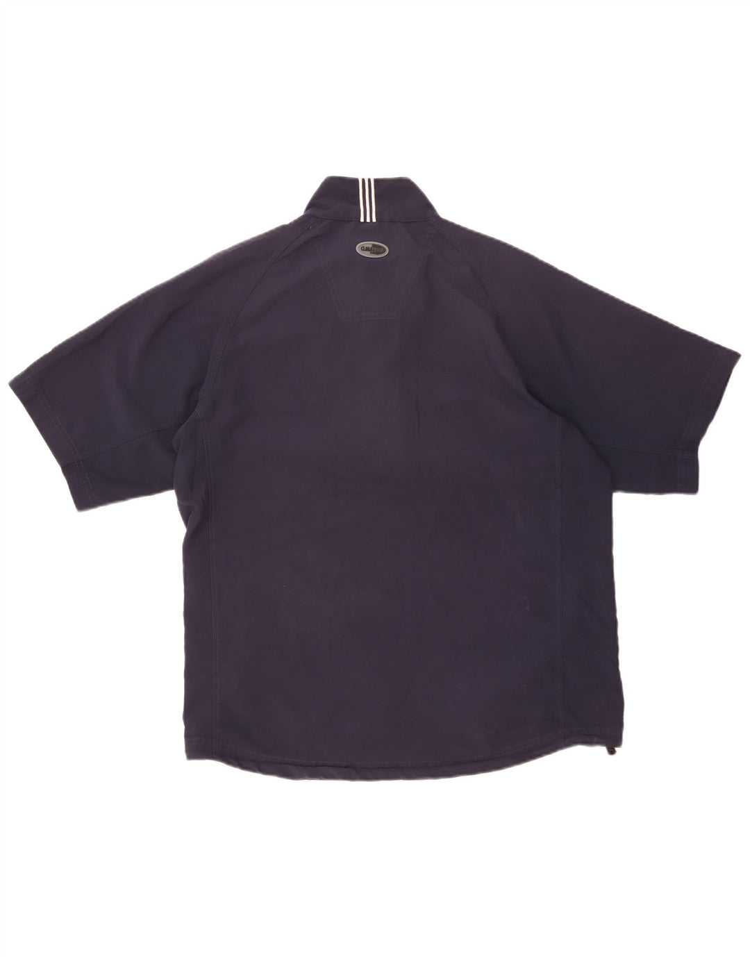 Adidas muška pulover trenirka kratkih rukava s izrezom i patentnim zatvaračem Srednje plava