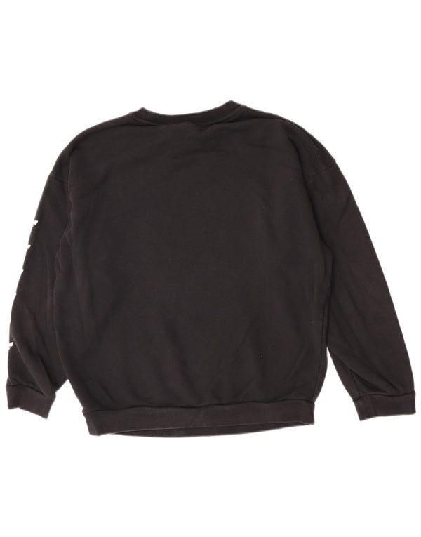 Adidas ženski džemper prekomjerne majice s grafičkim motivima UK 12 Srednje crni pamuk