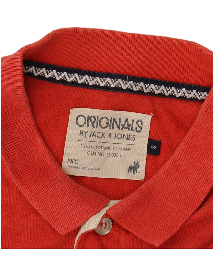 Jack & Jones muška polo majica s grafikama Mala crvena pamuk