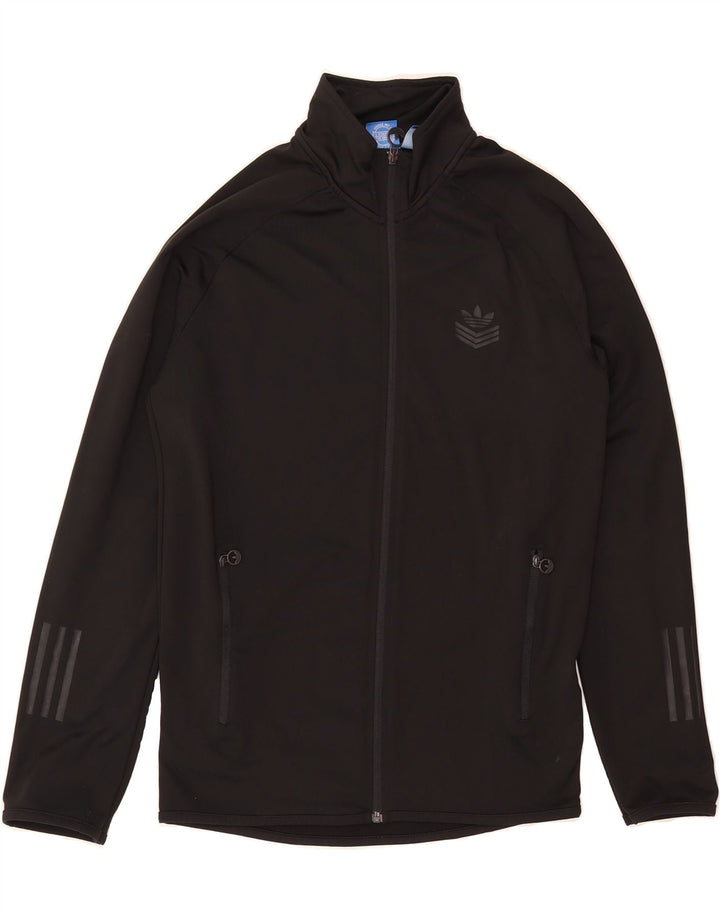 ADIDAS Mens Climalite Tracksuit Top Jacket Small Black Polyester Vintage Adidas and Second-Hand Adidas from Messina Hembry 
