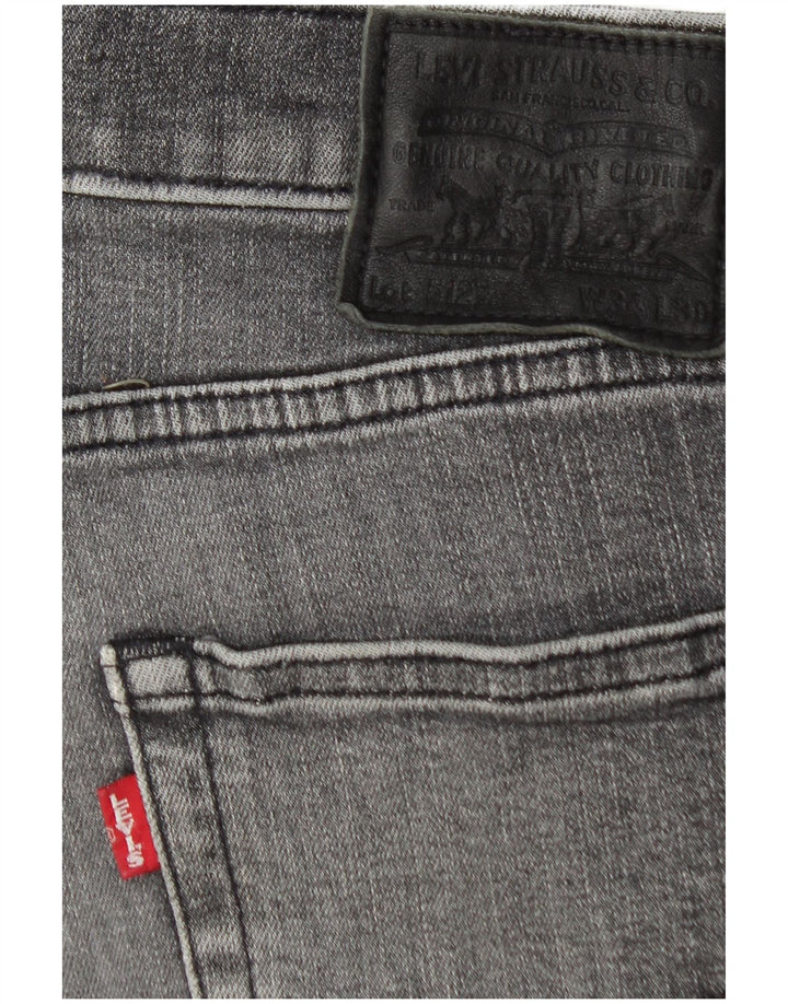 Levi's muške 512 uske sužene traperice W34 L30 sivi pamuk