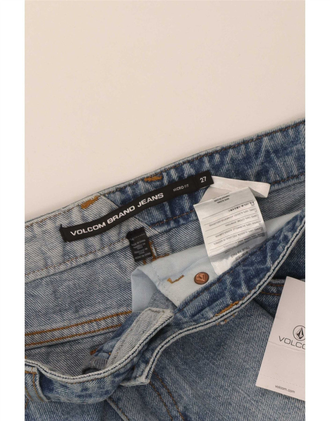 Volcom Ženske vruće hlačice W27 Male plave pamučne