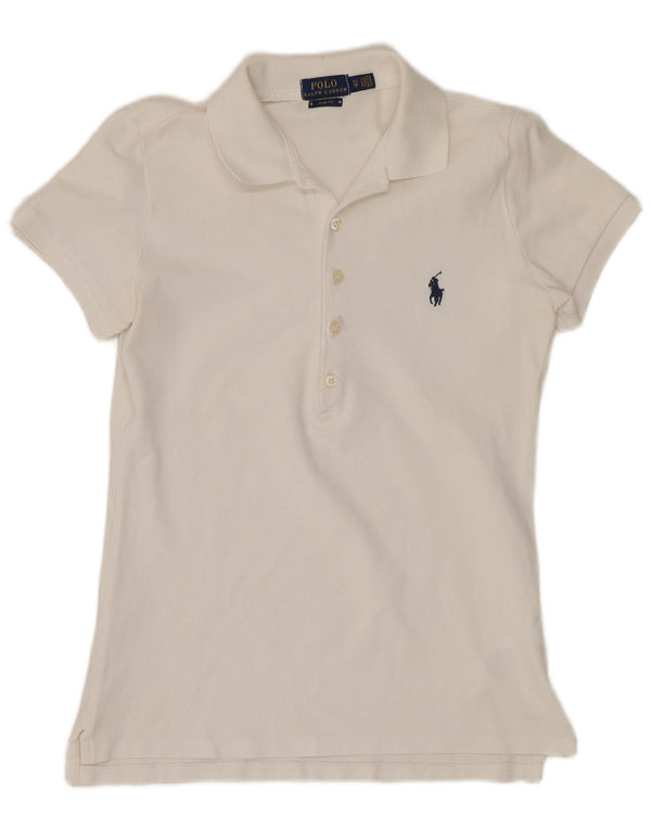 Polo Ralph Lauren ženska uska polo majica UK 6 XS bijeli pamuk