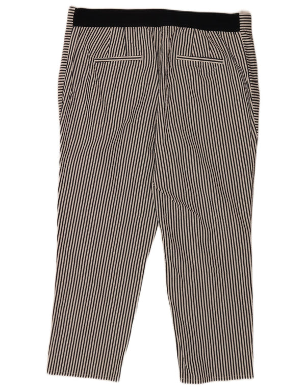 Zara Womens Slim Cropped Trousers 2XL W34 L24 Blue Striped