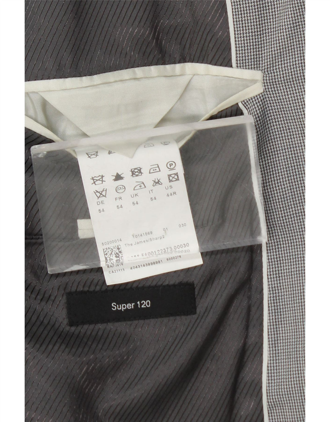 Hugo Boss muška jakna sa 2 gumba EU 54 2XL siva houndstooth viskoza