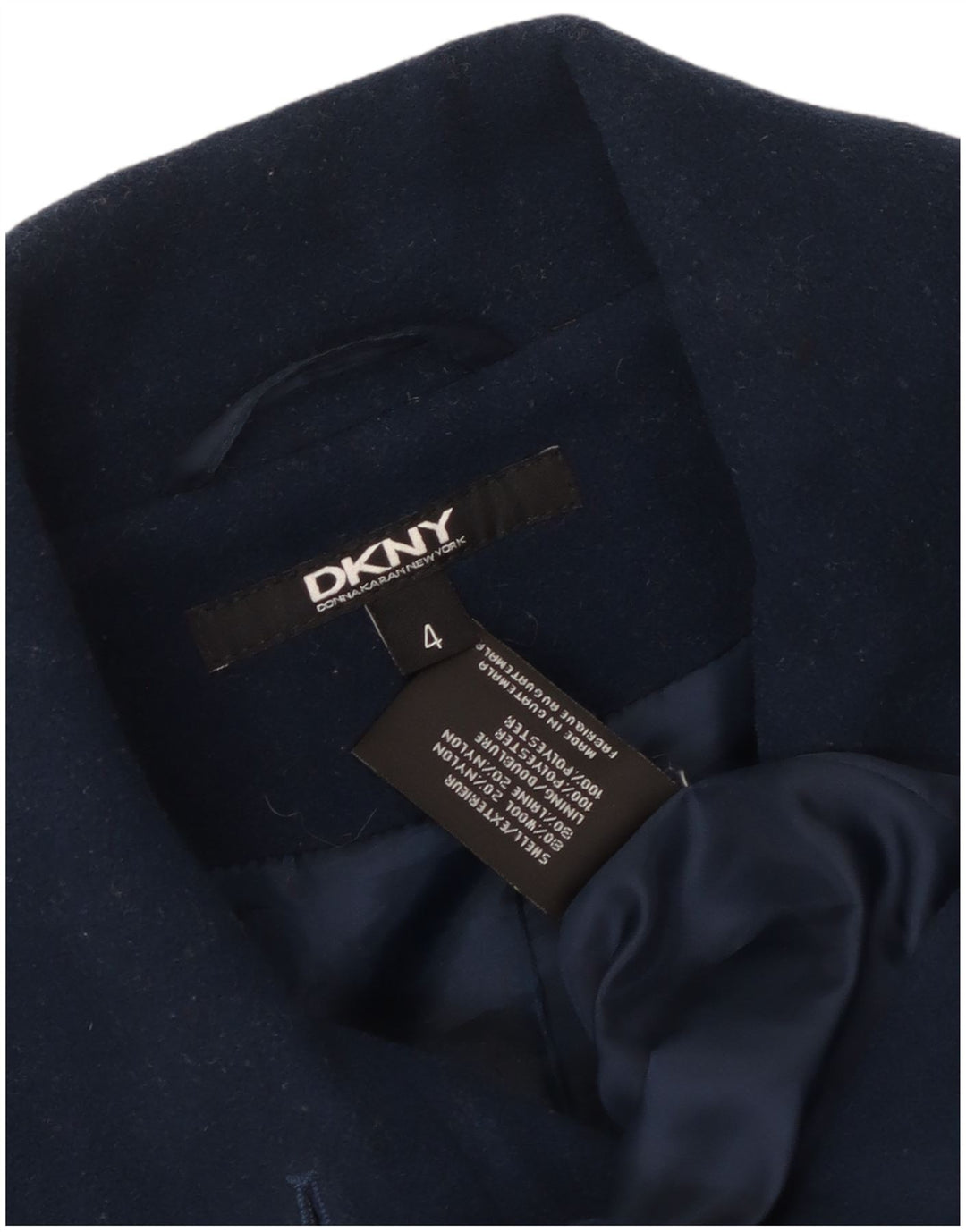 Dkny ženski kaput US 4 Mali tamnoplavi vuneni
