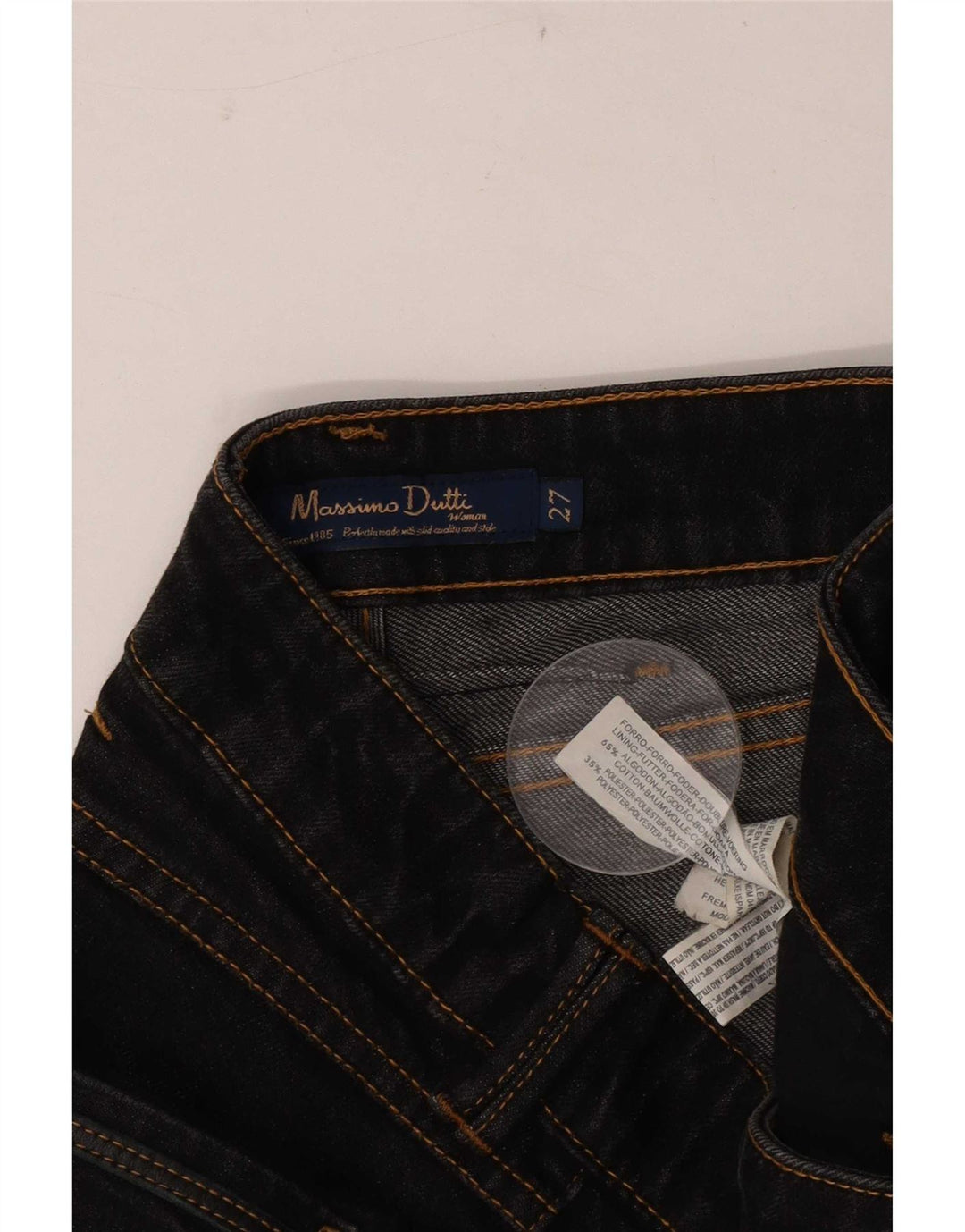 Ženske uske traperice Massimo Dutti W27 L28 crni pamuk
