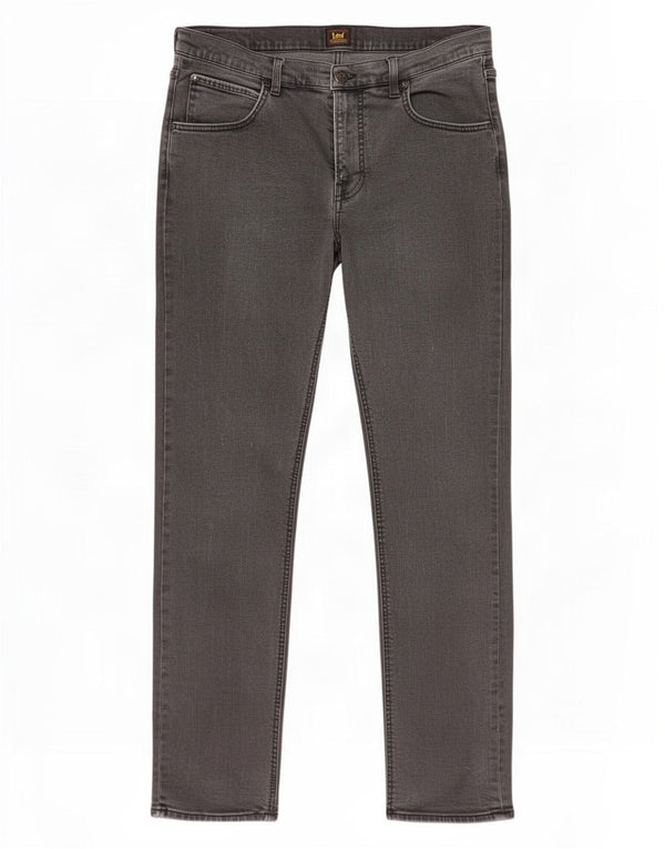 Lee Mens Daren Zip Fly Slim Jeans W33 L34 Sivi pamuk