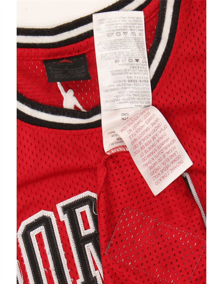 JORDAN Dječački grafički prsluk za 10-11 godina srednje crvene boje od poliestera