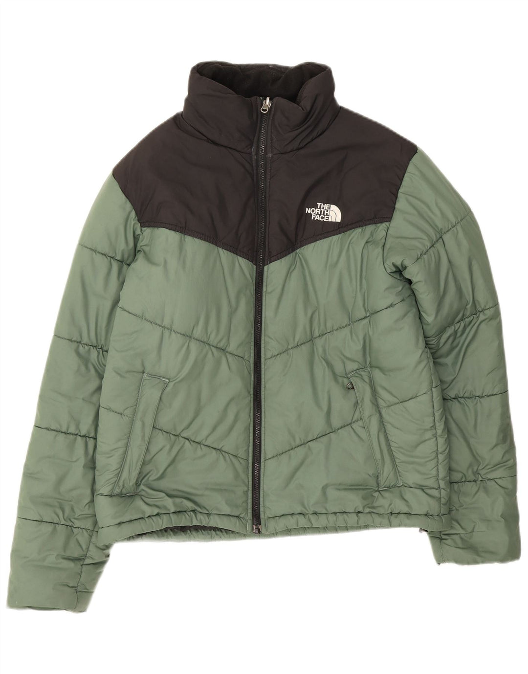 The North Face muška podstavljena jakna UK 36 mali zeleni poliester u boji