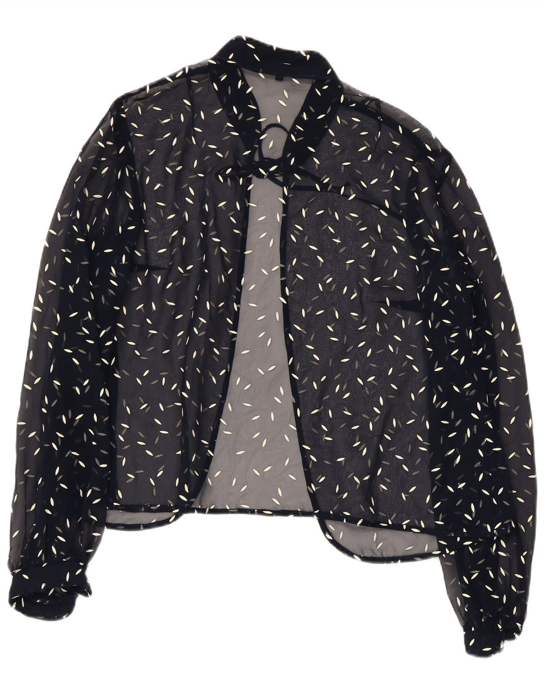 VINTAGE ženska košulja s apstraktnim uzorkom UK 22 3XL tamnoplava