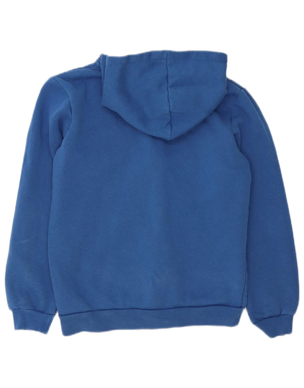 Puma Boys Graphic Zip Hoodie Sweater 13-14 Years Blue Cotton