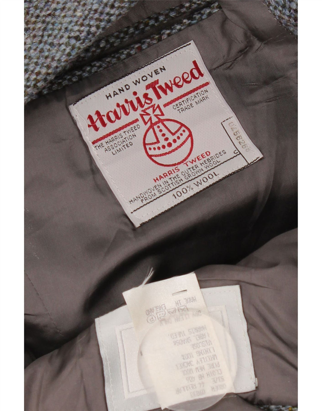 Harris Tweed Muški sako sa 2 gumba UK 44 2XL Plava flekasta vuna