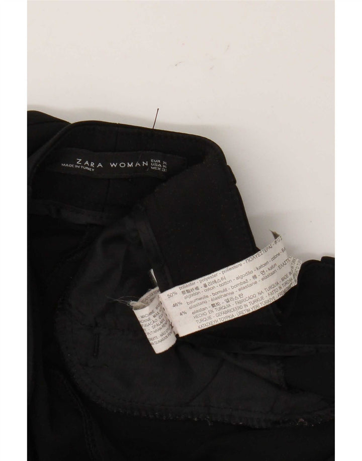 Zara ženske uske chino hlače XL W32 L28 crni poliester