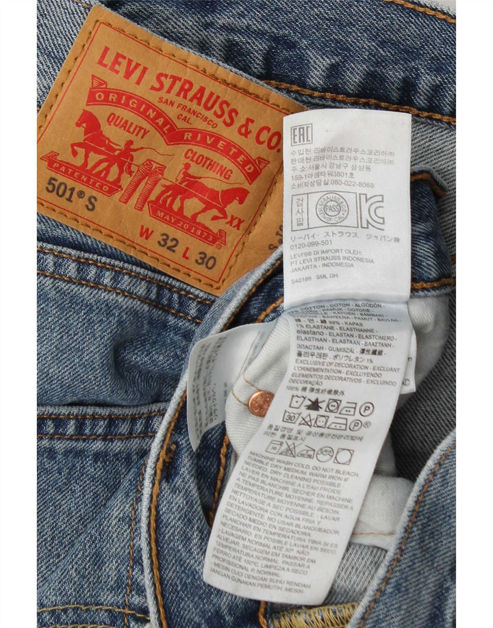 Levi's muške 501 ravne traperice W32 L30 plavi pamuk