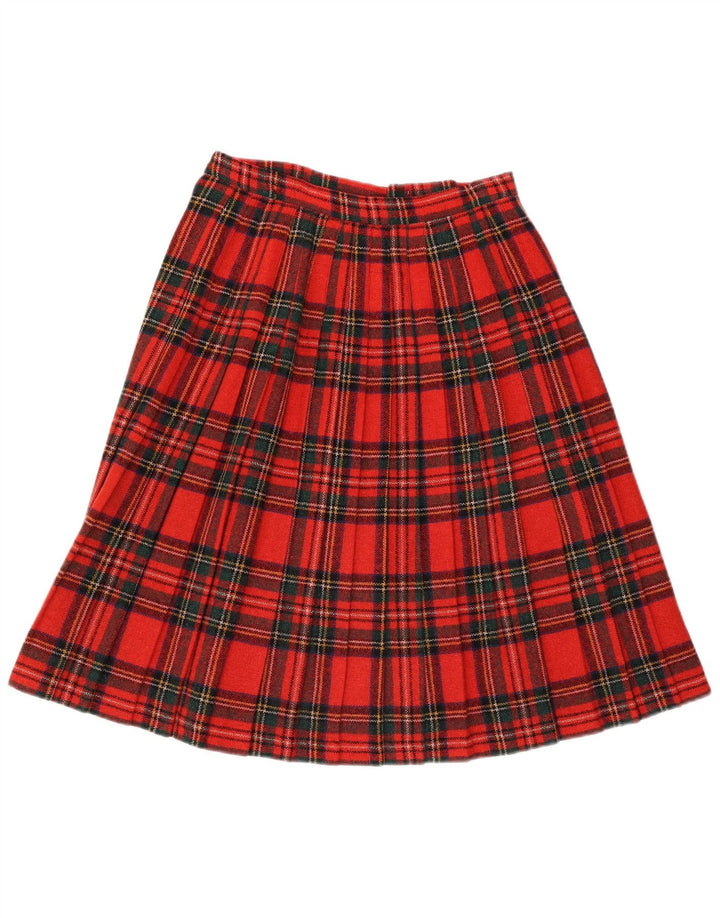 Clan Laird ženska suknja na omot W30 srednje crvene karirane vune